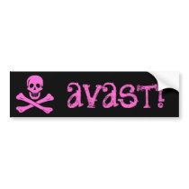Jolly Roger Pink Bumper Stickers