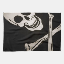 Jolly Roger Pirate Cloth Flag 16" x 24" Hand Towel