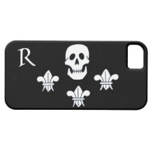 JOLLY ROGER SKULL AND THREE LILIES FLAG MONOGRAM iPhone 5 CASES