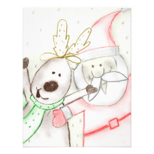 Jolly Santa and Reindeer Announcement