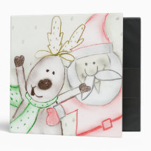 JOLLY SANTA AND REINDEER BINDERS
