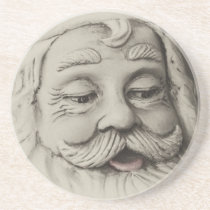 Jolly Santa Claus Christmas Coaster Sandstone