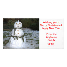 Jolly Snow Lady Holiday Photo Card - CUSTOMIZE IT