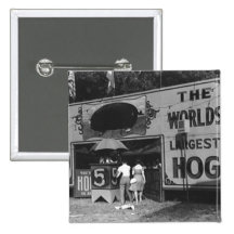 Jolly World's Largest Hog Vintage Carnival Photo Pin
