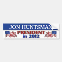 Jon Huntsman President in 2012 Bumper Sticker