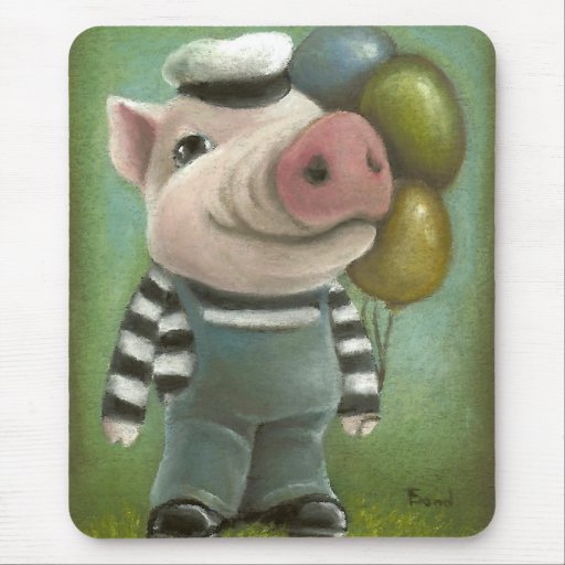 Jonathan the pig mouse pads