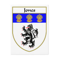 Jones Coat of Arms/Family Crest (Wales) Post Card