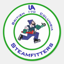 jonny-canuck-steamfitter round stickers