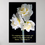 Jonquil Flower - Ecclesiastes 3:1 Print
