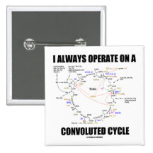 J'opère toujours un cycle compliqué (Krebs) Pin's Avec Agrafe