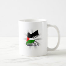 Jordan Flag Map 2.0 Coffee Mugs