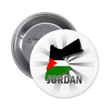 Jordan Flag Map 2.0 Pinback Buttons