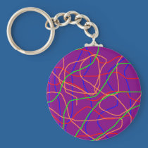 Jordans Purple Yarn keychains
