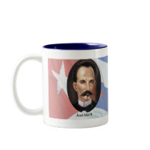 Jose Marti on Cuban Flag Mugs
