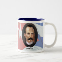 Jose Marti on Cuban Flag Mugs