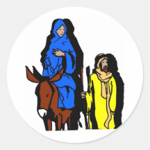 Joseph and Mary Christian artwork Sticker
