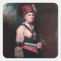 Joseph Brant, Chief of the Mohawks, 1742-1807 Square Sticker