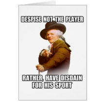 Joseph Ducreux Player Disdain Greeting Cards