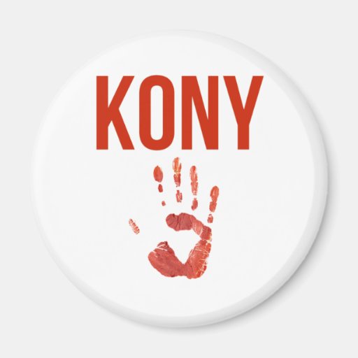 Joseph Kony 2012 - "Bloody Hand" Merchandise Fridge Magnets
