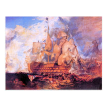 Joseph Mallord Turner - Battle of Trafalgar 2 Post Cards