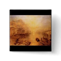 Joseph Mallord Turner - Old Italy - Ovid banished Pinback Buttons