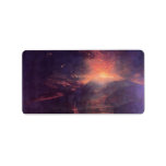 Joseph Mallord Turner - The eruption of volcano So Address Label