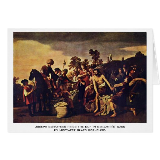 Joseph Schaffner Finds The Cup In Benjamin'S Sack Greeting Cards