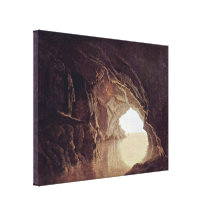 Joseph Wright - cave in the evening Stretched Canvas Prints