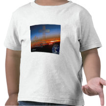 Joshua 1:9 Sunset Crosses T Shirts