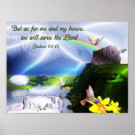 Joshua 24:15 Bible Verse Christian Poster posters