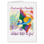 Joshua Talks to God - Pterodactyl Greeting Card