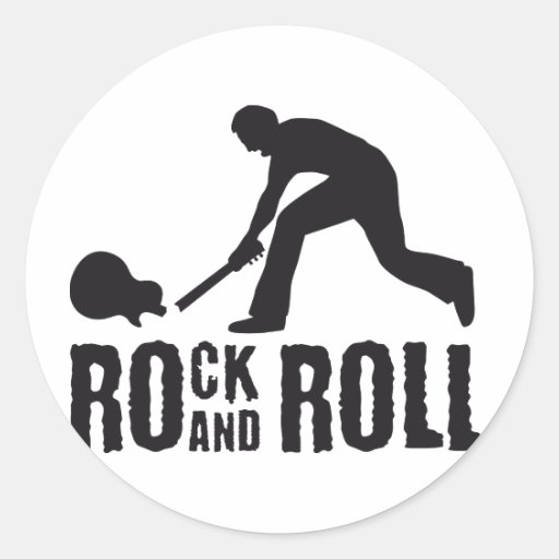 jouer du rock and petit pain autocollants
