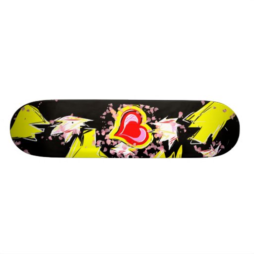 Jouer du rock Heart panneau Plateaux De Skateboards Customisés