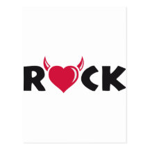 Jouer du rock le Heart 3c Cartes Postales