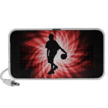 Joueur de basket ; Rouge Système De Haut-parleurs