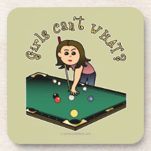 Joueur de billards féminin léger sous-bock