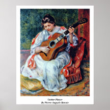 Joueur de guitare par Pierre-Auguste Renoir Posters