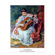 Joueur de guitare par Pierre-Auguste Renoir Carte Postale