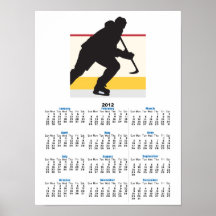 joueur de hockey de glace sur le mouvement affiches