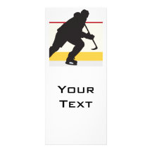 joueur de hockey de glace sur le mouvement carte double customisable