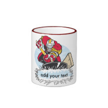 Joueur de hockey fait sur commande tasse