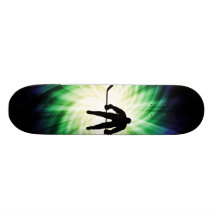 Joueur de hockey frais plateau de skateboard