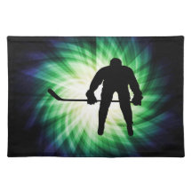 Joueur de hockey frais sets de table