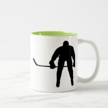 Joueur de hockey frais tasses à café