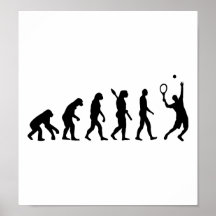 Joueur de tennis d'évolution affiches