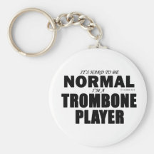 Joueur de trombone normal porte-clefs