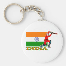 Joueur indien de cricket porte-clé