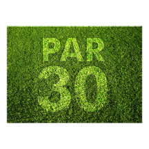 Jouez au golf la 30ème fête d'anniversaire faire-parts