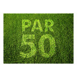 Jouez au golf la cinquantième fête d'anniversaire faire-parts