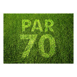 Jouez au golf la soixante-dixième fête d'anniversa cartons d'invitation